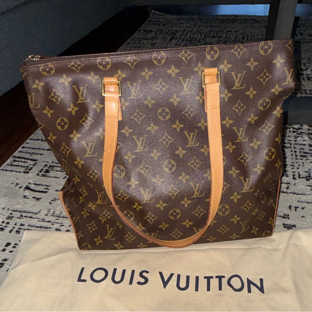 Louis Vuitton Brown Monogram Cabas Mezzo Shoulder Bag SOLD do not buy
